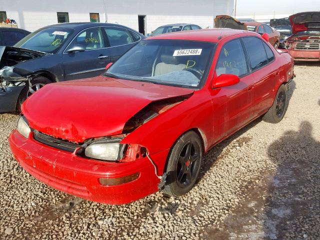 1Y1SK5369PZ028056 - 1993 GEO PRIZM BASE წითელი ფოტო 2