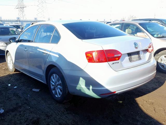 3VW2K7AJ1CM304407 - 2012 VOLKSWAGEN JETTA BASE SILVER photo 3