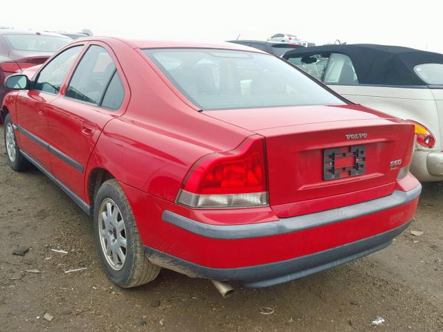 YV1RS61RX22110735 - 2002 VOLVO S60 RED photo 3