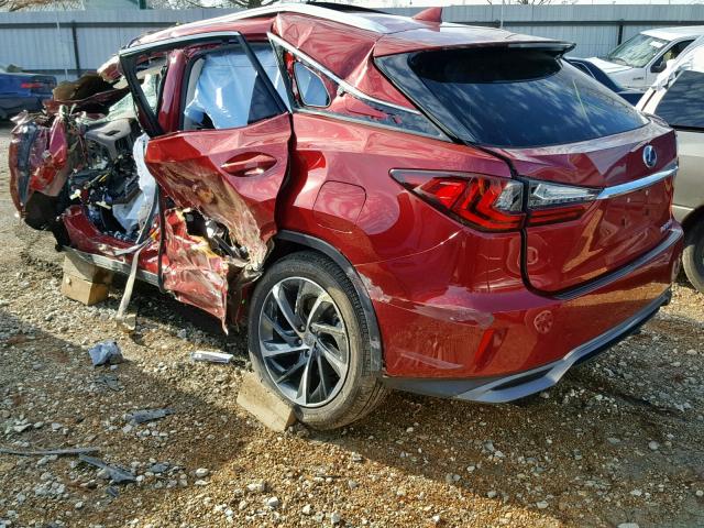 2T2BGMCA3HC018487 - 2017 LEXUS RX 450H RED photo 3