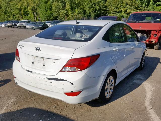 KMHCT4AE6GU120342 - 2016 HYUNDAI ACCENT SE WHITE photo 4