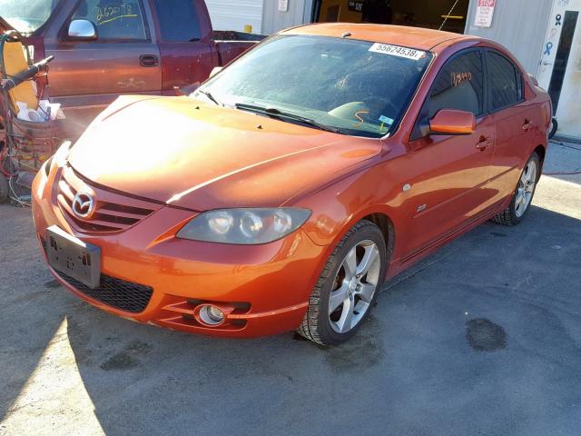 JM1BK123041191127 - 2004 MAZDA 3 S ORANGE photo 2