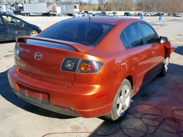 JM1BK123041191127 - 2004 MAZDA 3 S ORANGE photo 4