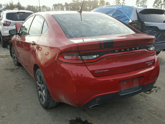 1C3CDFBB1ED740437 - 2014 DODGE DART SXT RED photo 3