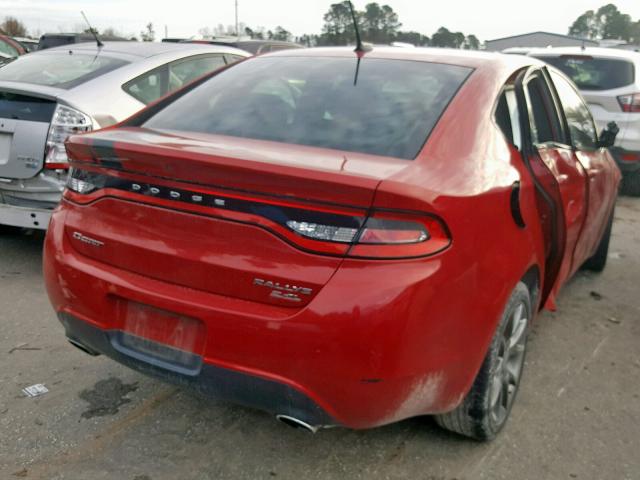 1C3CDFBB1ED740437 - 2014 DODGE DART SXT RED photo 4