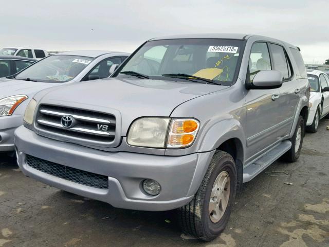 5TDZT38A51S051165 - 2001 TOYOTA SEQUOIA LI SILVER photo 2