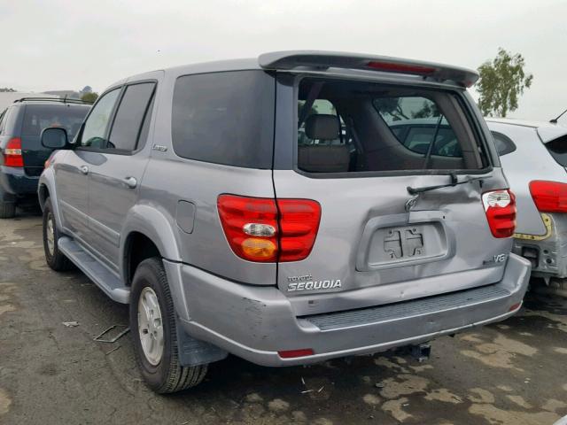 5TDZT38A51S051165 - 2001 TOYOTA SEQUOIA LI SILVER photo 3