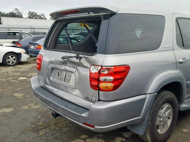 5TDZT38A51S051165 - 2001 TOYOTA SEQUOIA LI SILVER photo 9