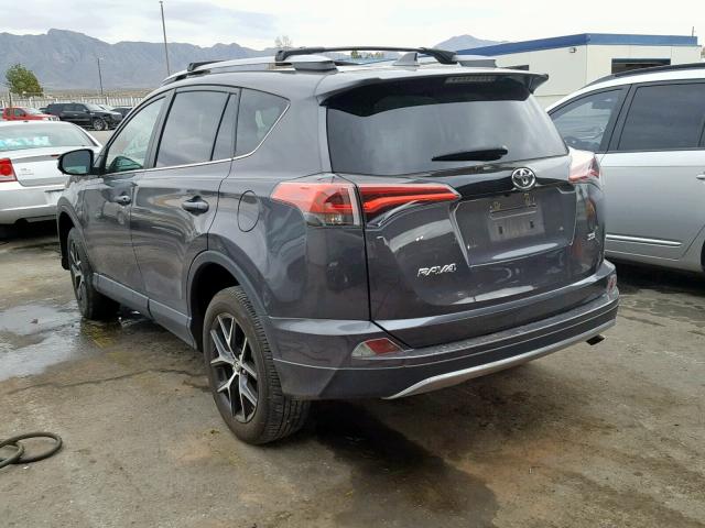 2T3NFREV8JW443443 - 2018 TOYOTA RAV4 SE CHARCOAL photo 3