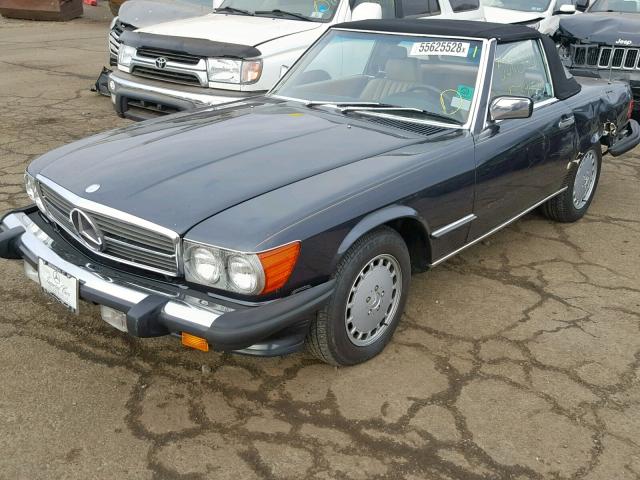 WDBBA48D4HA074756 - 1987 MERCEDES-BENZ 560 SL BLACK photo 2