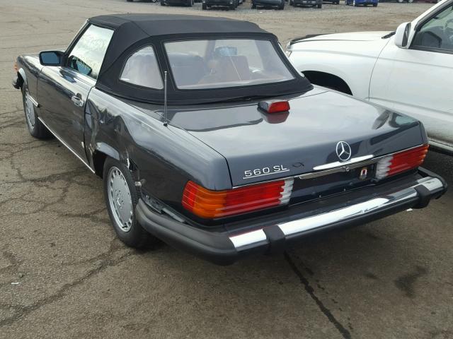 WDBBA48D4HA074756 - 1987 MERCEDES-BENZ 560 SL BLACK photo 3