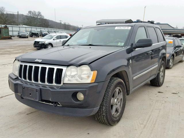 1J8HR58235C616348 - 2005 JEEP GRAND CHER BLACK photo 2