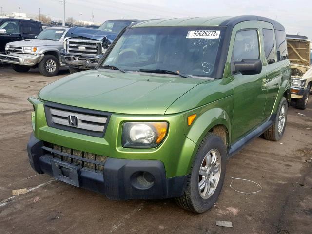 5J6YH28797L016192 - 2007 HONDA ELEMENT EX GREEN photo 2