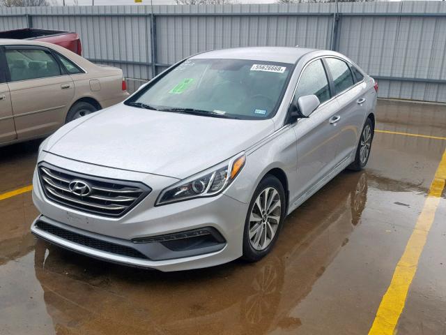 5NPE34AF5FH069608 - 2015 HYUNDAI SONATA SPO SILVER photo 2