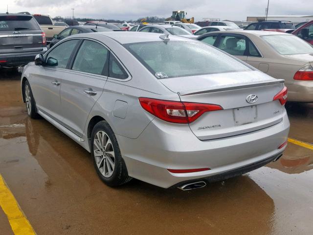 5NPE34AF5FH069608 - 2015 HYUNDAI SONATA SPO SILVER photo 3