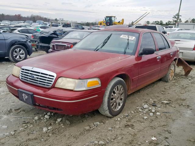 2FAFP74W03X180637 - 2003 FORD CROWN VICT BURGUNDY photo 2