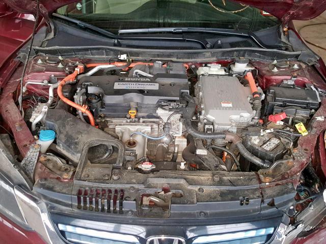 1HGCR6F55FA000699 - 2015 HONDA ACCORD HYB RED photo 7