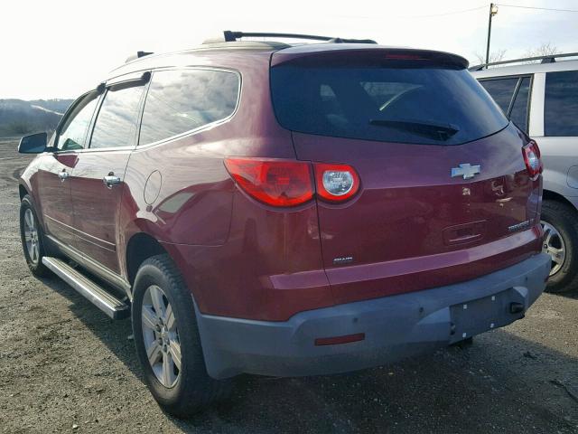 1GNKVGED1BJ194833 - 2011 CHEVROLET TRAVERSE L MAROON photo 3