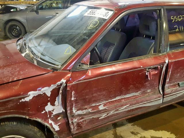 JM1BG2233N0405977 - 1992 MAZDA PROTEGE LX RED photo 9