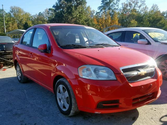 KL1TD56E39B640195 - 2009 CHEVROLET AVEO LS RED photo 1