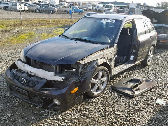 JM1BJ245431129994 - 2003 MAZDA PROTEGE PR BLACK photo 2