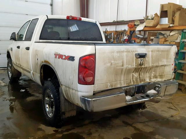 3D7KS28D08G235694 - 2008 DODGE RAM 2500 S WHITE photo 3