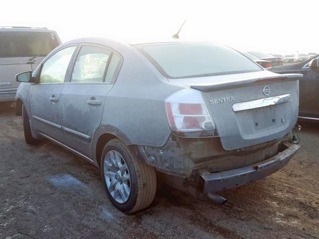 3N1AB6AP2BL699993 - 2011 NISSAN SENTRA 2.0 SILVER photo 3