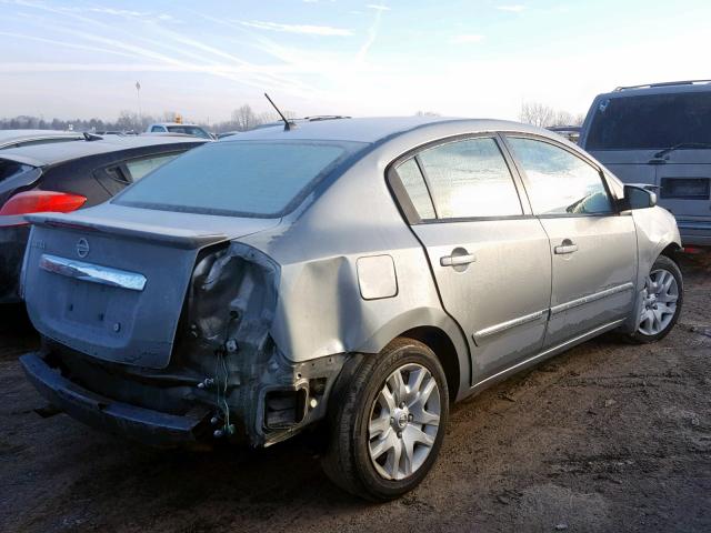 3N1AB6AP2BL699993 - 2011 NISSAN SENTRA 2.0 SILVER photo 4