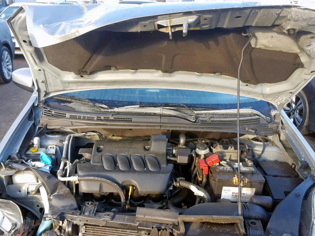 3N1AB6AP2BL699993 - 2011 NISSAN SENTRA 2.0 SILVER photo 7