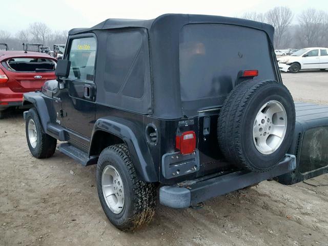 1J4FA49S51P362346 - 2001 JEEP WRANGLER / BLACK photo 3