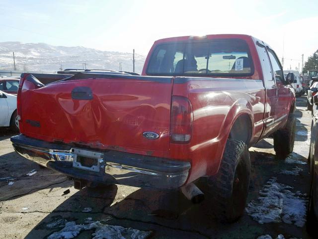 1FTNX21F2YEC58812 - 2000 FORD F250 SUPER RED photo 4