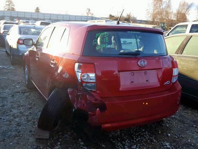 JTKKU10408J014145 - 2008 SCION XD RED photo 3