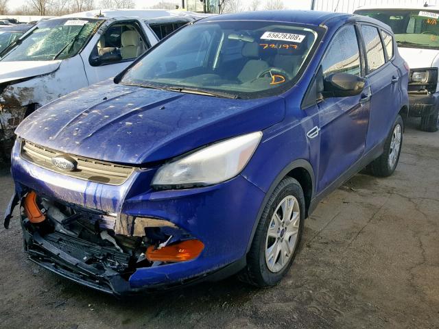 1FMCU0F74EUA67105 - 2014 FORD ESCAPE S BLUE photo 2