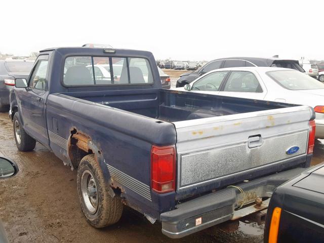 1FTCR10U5MTA11222 - 1991 FORD RANGER BLUE photo 3