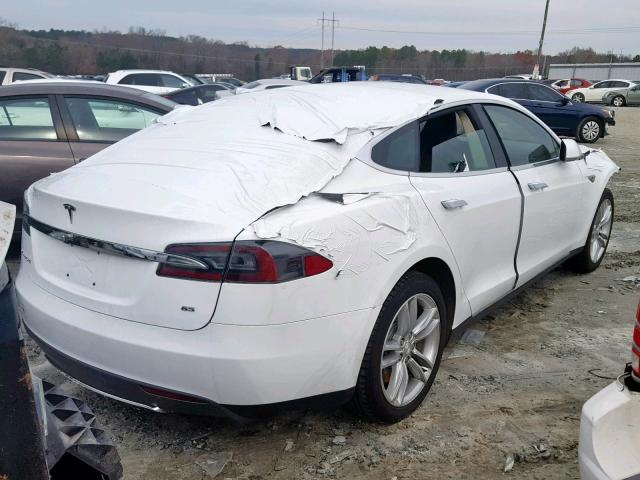 5YJSA1CN6DFP08652 - 2013 TESLA MODEL S WHITE photo 4