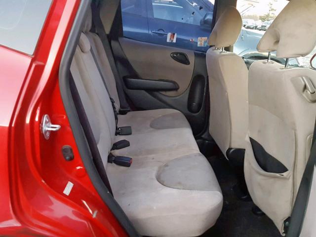 JHMGD38487S036740 - 2007 HONDA FIT RED photo 6