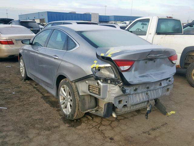 1C3CCCABXFN552353 - 2015 CHRYSLER 200 LIMITE SILVER photo 3