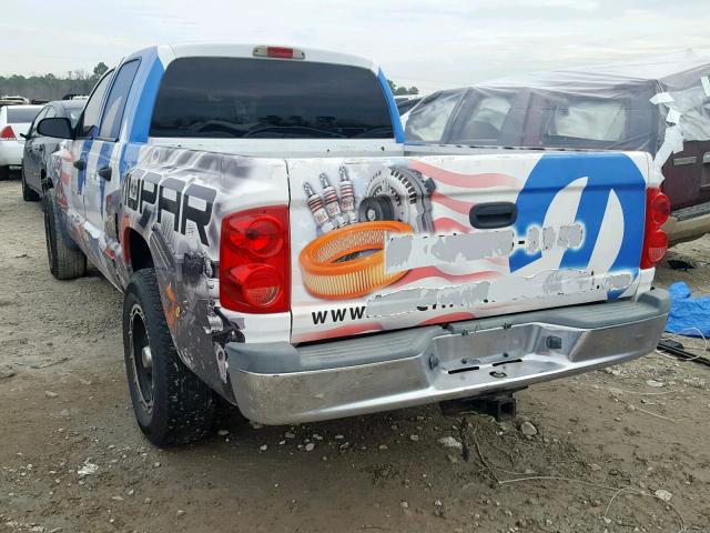 1D7HE48N45S341303 - 2005 DODGE DAKOTA QUA WHITE photo 3