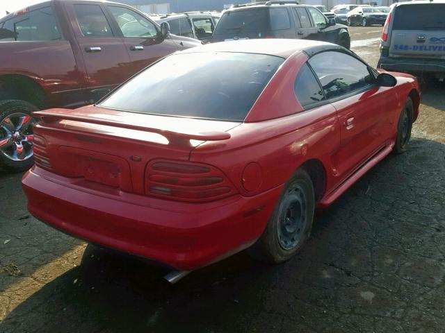 1FALP42T2SF201489 - 1995 FORD MUSTANG GT RED photo 4