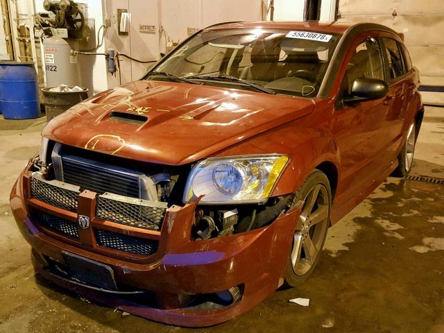 1B3HB68FX8D722350 - 2008 DODGE CALIBER SR BURGUNDY photo 2