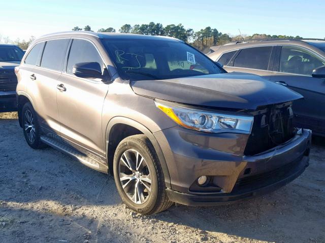 5TDJKRFH0GS242701 - 2016 TOYOTA HIGHLANDER ნაცრისფერი ფოტო 1