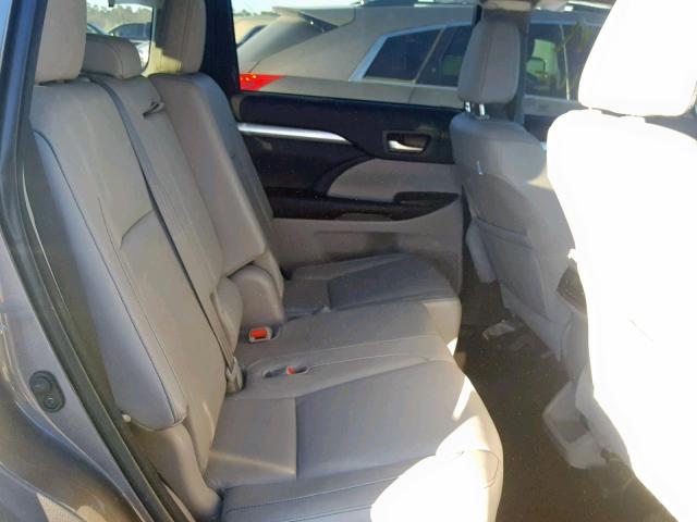 5TDJKRFH0GS242701 - 2016 TOYOTA HIGHLANDER ნაცრისფერი ფოტო 6