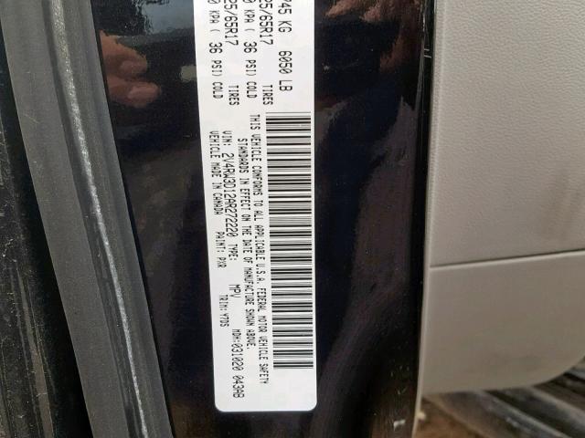 2V4RW3D12AR272220 - 2010 VOLKSWAGEN ROUTAN SE BLACK photo 10