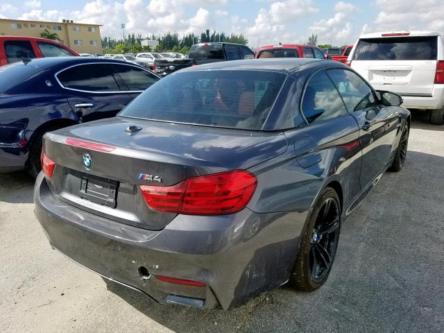 WBS3U9C5XFJ967904 - 2015 BMW M4 GRAY photo 4