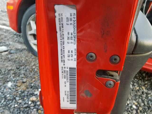 1B3ES56C22D593176 - 2002 DODGE NEON ES RED photo 10