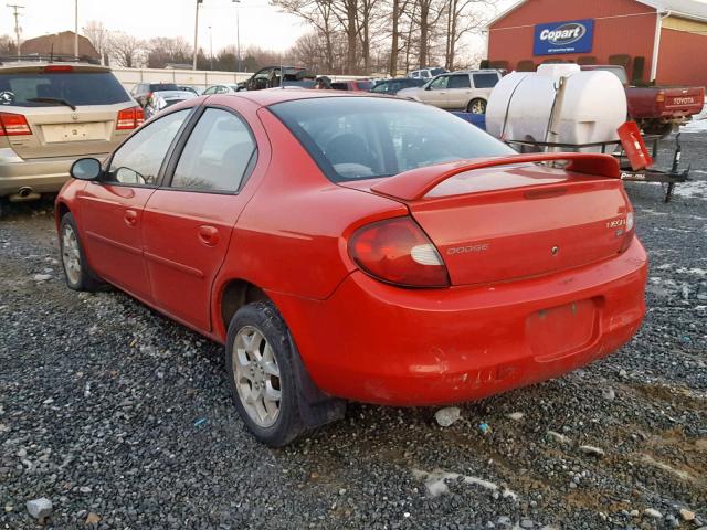 1B3ES56C22D593176 - 2002 DODGE NEON ES RED photo 3