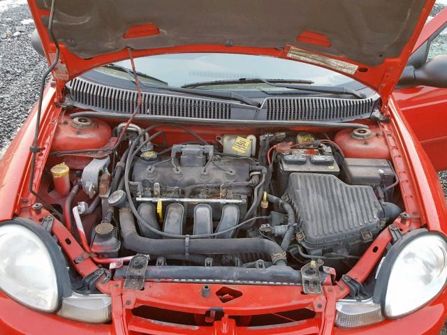 1B3ES56C22D593176 - 2002 DODGE NEON ES RED photo 7