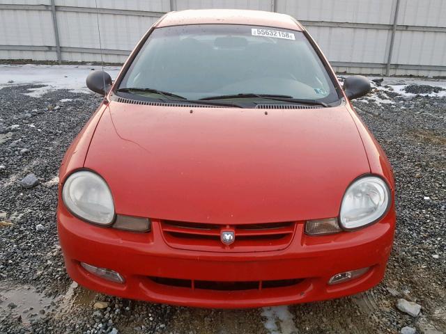 1B3ES56C22D593176 - 2002 DODGE NEON ES RED photo 9