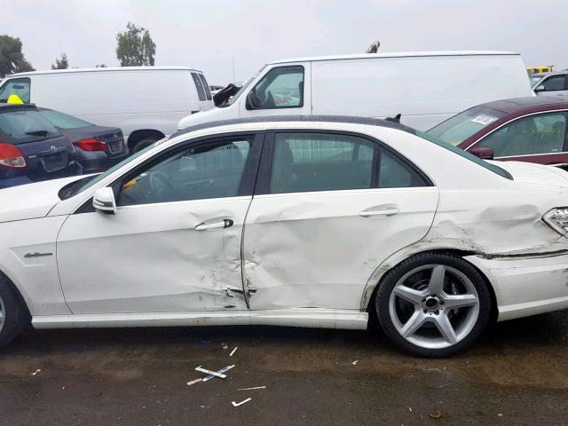 WDDHF7HB0AA005460 - 2010 MERCEDES-BENZ E 63 AMG WHITE photo 9