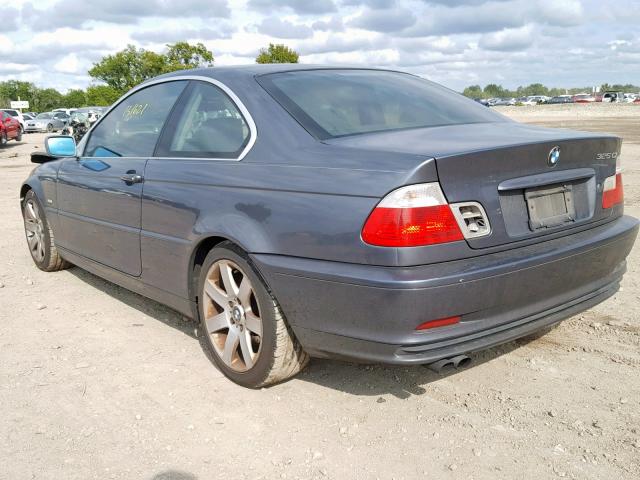 WBABN33412PG57684 - 2002 BMW 325 CI GRAY photo 3